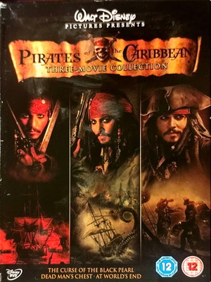 Pirates of the Caribbean комплект от три филма DVD употребяван, английски субтитри
