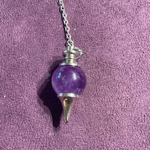 Amethyst authentic stone pendulum
