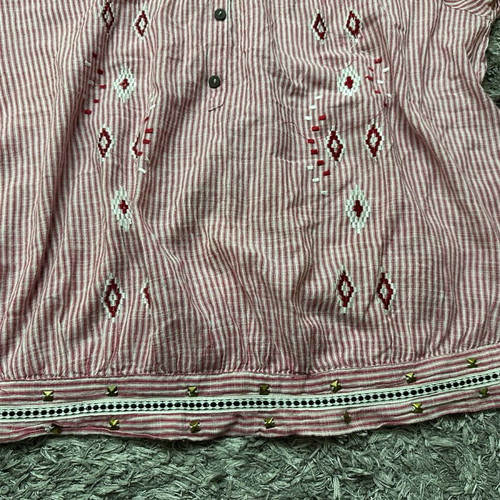 BSB women's striped blouse with embroidery used, size S