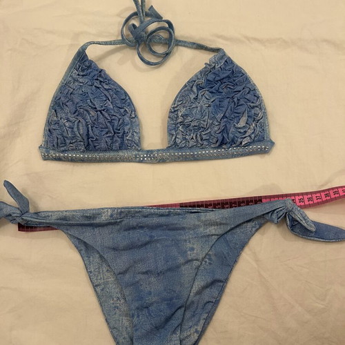 Pin-Up Stars Denim Effect Bikini Set size S very good condition