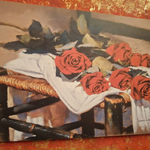 Large wall frames like new, 100×70 cm, decorative set with flowers gift