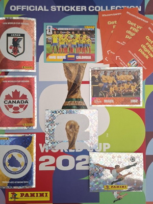 Fifa World Cup Panini stickers pack of 7, like new