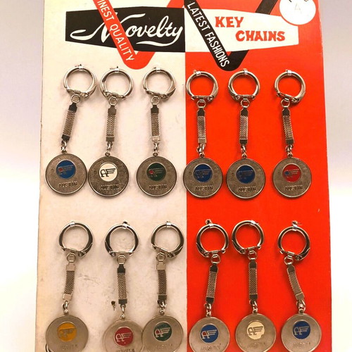 Vintage Austin Keychains set of 12 New Old Stock