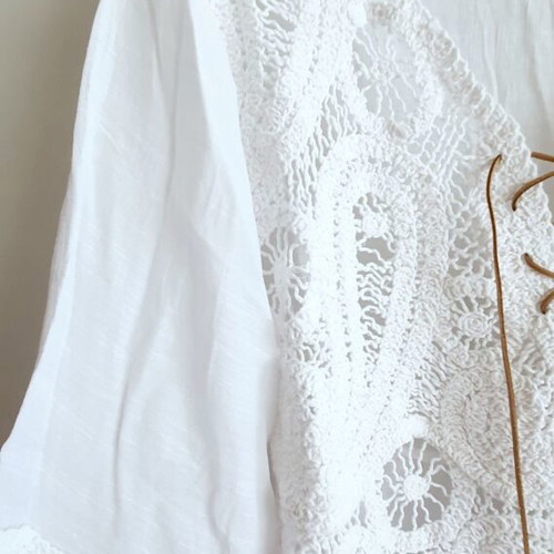 Tunics 100% cotton new, size L, white
