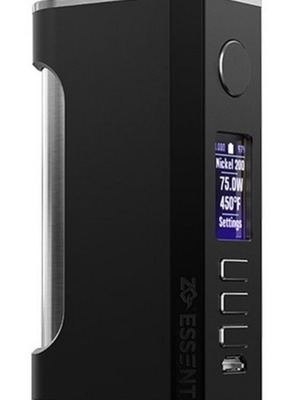 Essent DNA75c Box Mod от ZQ Vapor като нов, изцяло черен