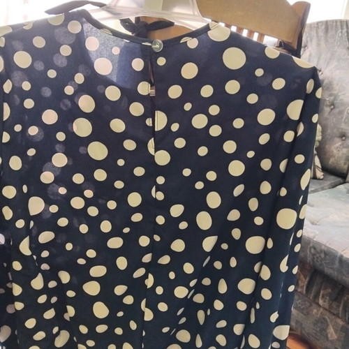 Catherine for kids girls' blouse 158 cm navy with white polka dots