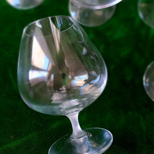Cognac glasses like new, set of 6 with matte detail