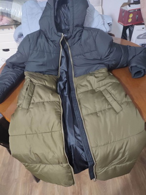 Pieces long jacket like new, black and green, size XS