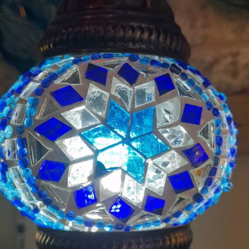 Table mosaic lamp 30cm handmade new
