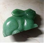  Αγαλματίδιο λαγού από jadéite jade