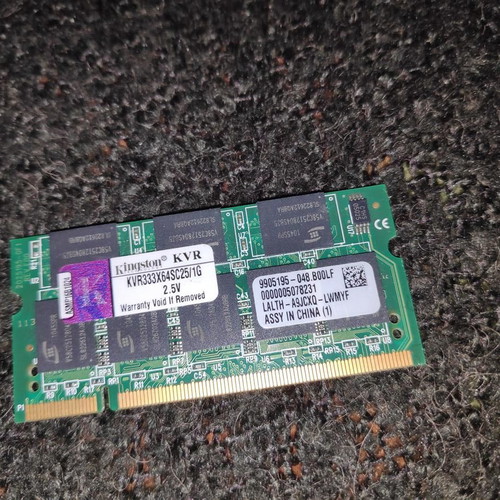 Kingston DDR1 1GB 333MHz Laptop RAM KVR333X64SC25 like new