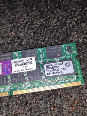 Kingston DDR1 1GB 333MHz Laptop RAM KVR333X64SC25 like new