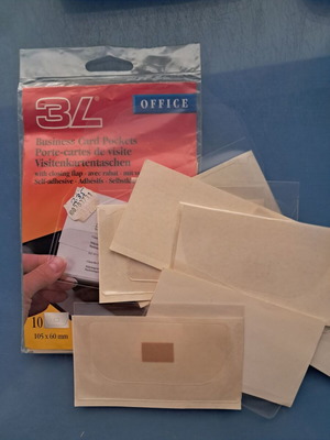 Business card holders with transparent flap, pack of 15, new