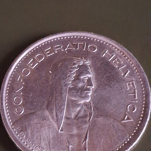 Switzerland 5 Francs 1969 B silver coin used, 835‰ silver
