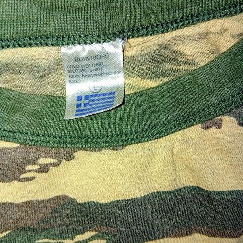 Sewfors Military T-Shirt 100% Cotton New, Camouflage