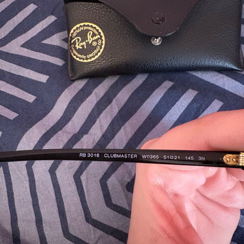 Ray-Ban sunglasses used, black and gold