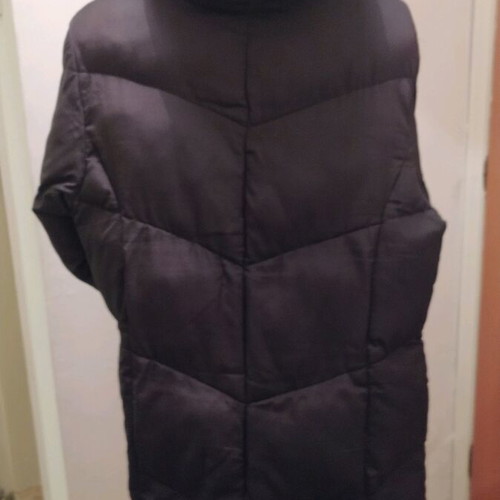 Women's winter jacket used Large with fur and hood black