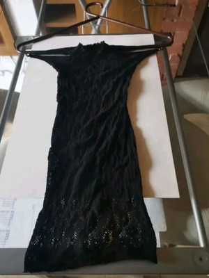 Mini φόρεμα δαντέλα-διχτυωτό μαύρο one size σαν καινούργιο Shein