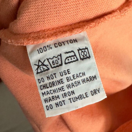 Gant polo shirt long sleeve used, colorful orange, size L