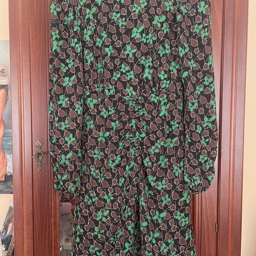 Mango floral print dress like new, green, size XS