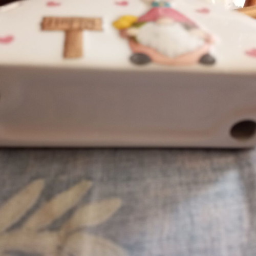 Glass Easter napkin holder like new