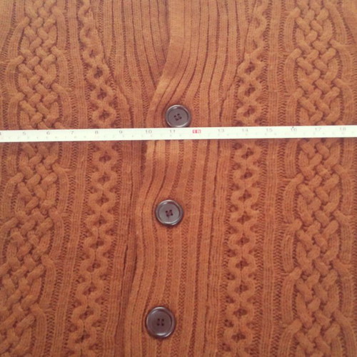 Cedarwood State men's wool cardigan in tan color size L new