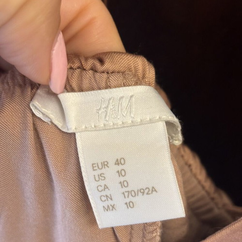 Maxi dress in bronze tones, used, H&M, size L