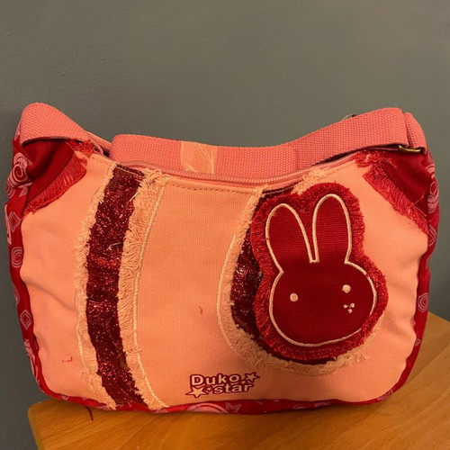 Pink Duko Star shoulder bag new with red bunny wallet