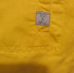 Toi&Moi short yellow dress one shoulder with ruffles size S like new