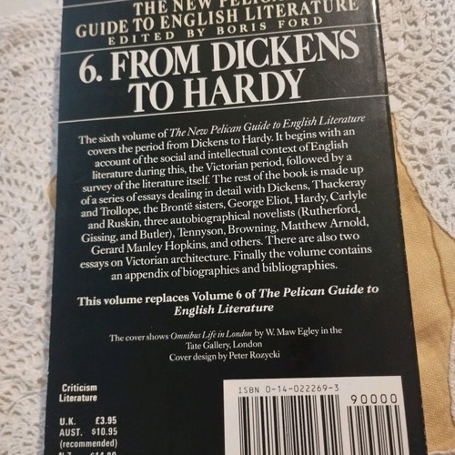 From Dickens to Hardy Vol. 6 The New Pelican Guide to English Literature like new