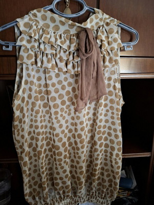 BSB sleeveless women's blouse like new, beige and brown, size S