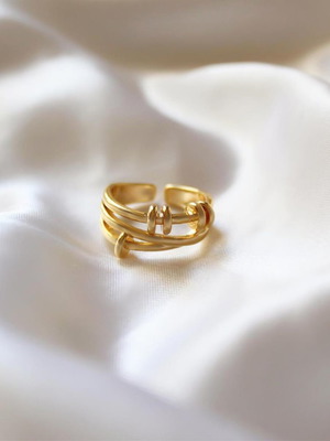 Gold-Plated Adjustable Ring New, Modern Design