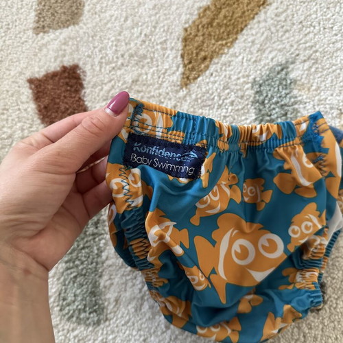 Konfidence Baby Swim Diaper like new, blue and orange, ages 2-3