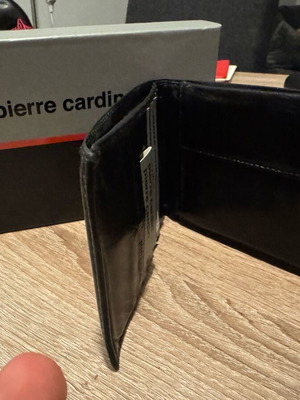 Pierre Cardin leather wallet slightly used, black