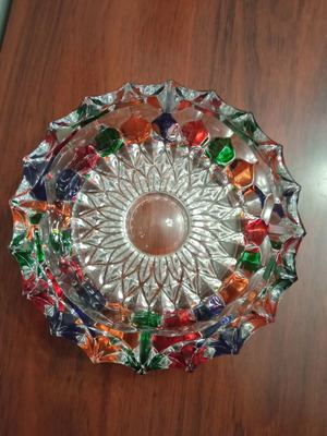 Σταχτοδοχεία γυάλινα καινούργια, σετ 2 μεγάλα