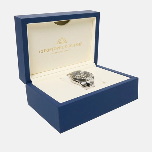 Christopher Duchamp Chronograph Watch new, silver, Swiss movement