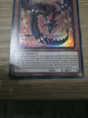Inferno Of The Sacred Beasts Uria Lord Of Searing Flames 1st Edition κάρτα σαν καινούργιο