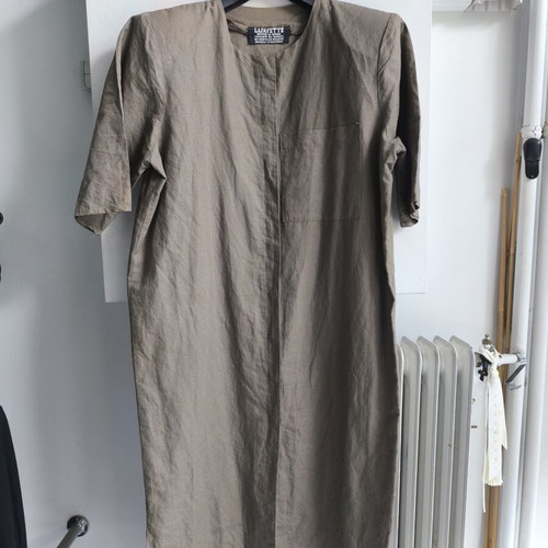 Linen dress XL like new, summer oil color