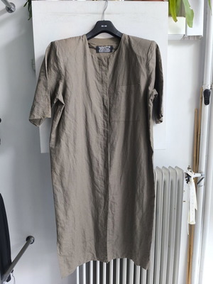 Linen dress XL like new, summer oil color