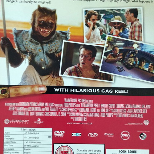 The Hangover Part II DVD like new, no Greek subtitles