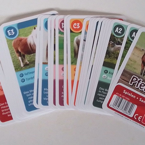 Pferde Horse Quartett Cards used, complete game