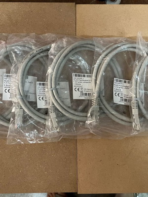 RJ45 Patchkabel U/UTP Cat.6 1m K8100GR.1 new, pack of 6 pieces