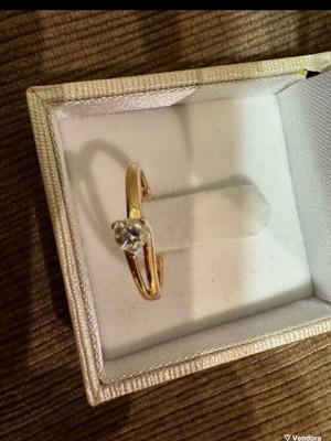 Δακτυλίδι με διαμάντι 0,30ct 14K χρυσό νούμερο 54 σαν καινούργιο