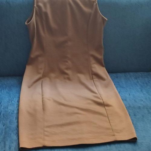Midi dress sleeveless large beige like new