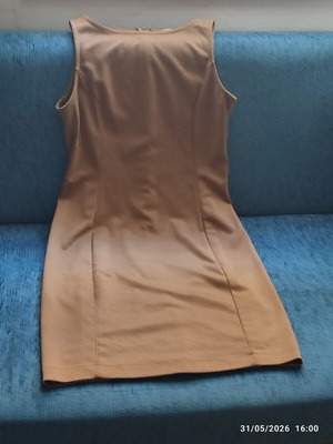 Midi dress sleeveless large beige like new