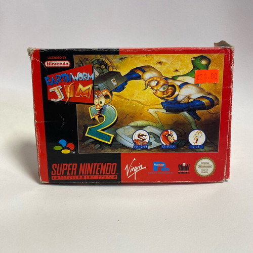 Earthworm Jim 2 Super Nintendo SNES used with original box