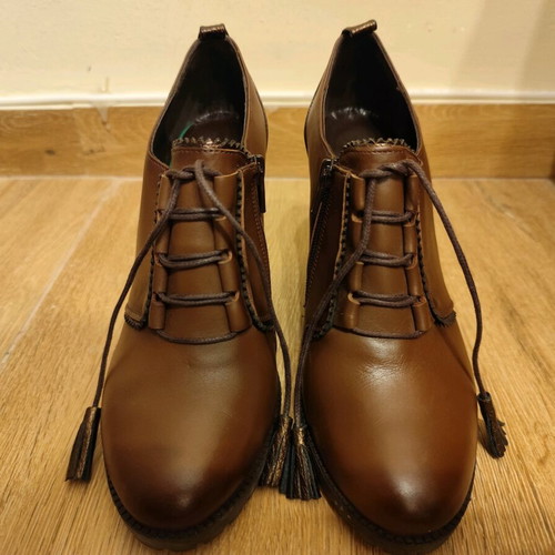 Ankle boot like new, brown and bronze, size 37
