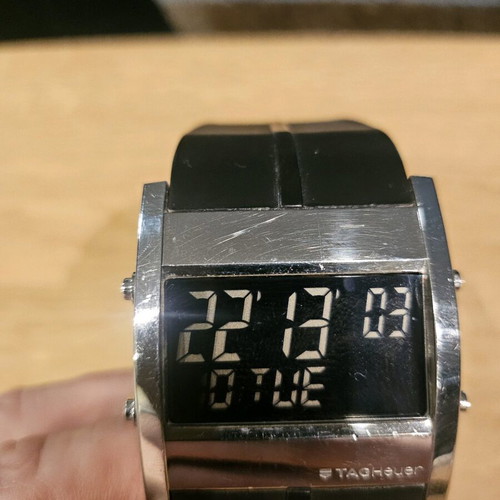 Tag Heuer Microtimer wristwatch used, black, men's