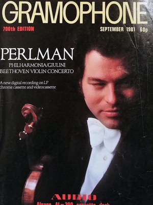 Gramophone September 1981 700th Edition Perlman used