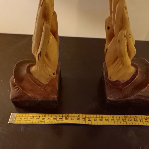 Bookends original used, set of 2, 20cm height, 8cm square base
